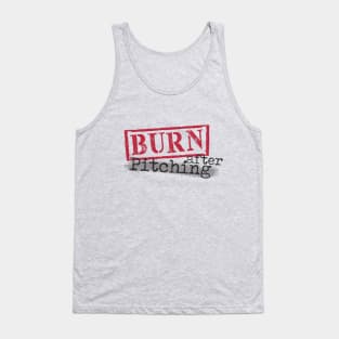 Burn After Pitching Logo Tank Top